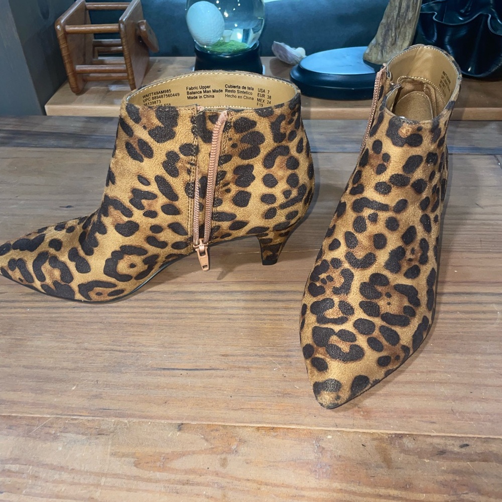Leopard Print Ankle Boots